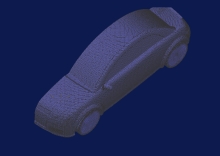 Simplified and Discrititized vehicle surface